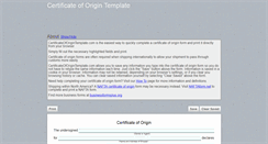 Desktop Screenshot of certificateoforigintemplate.com